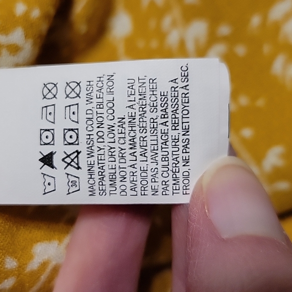 Lucky brand mustard floral peasant top - Picture 7 of 7